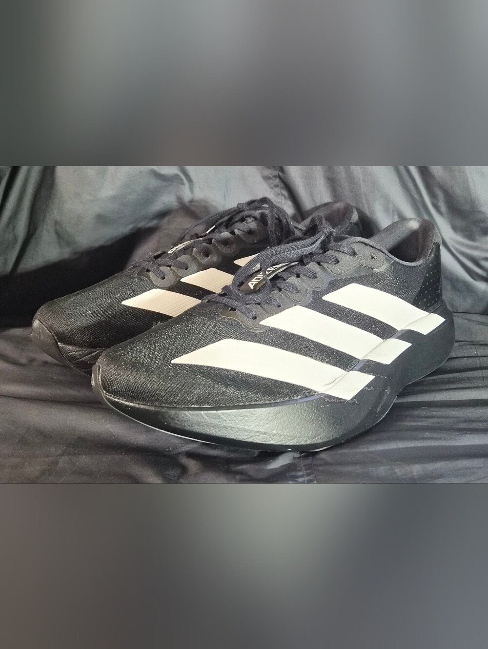 Men's Adidas Adizero Evo SL "Black/White" Running Shoes (JP7149) Sz. 8.5